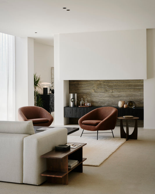 Poltrona Barrow Tessuto Copper
