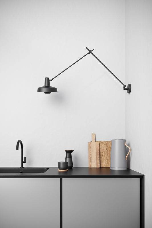 Lampada da Parete, Arigato Long, Nero