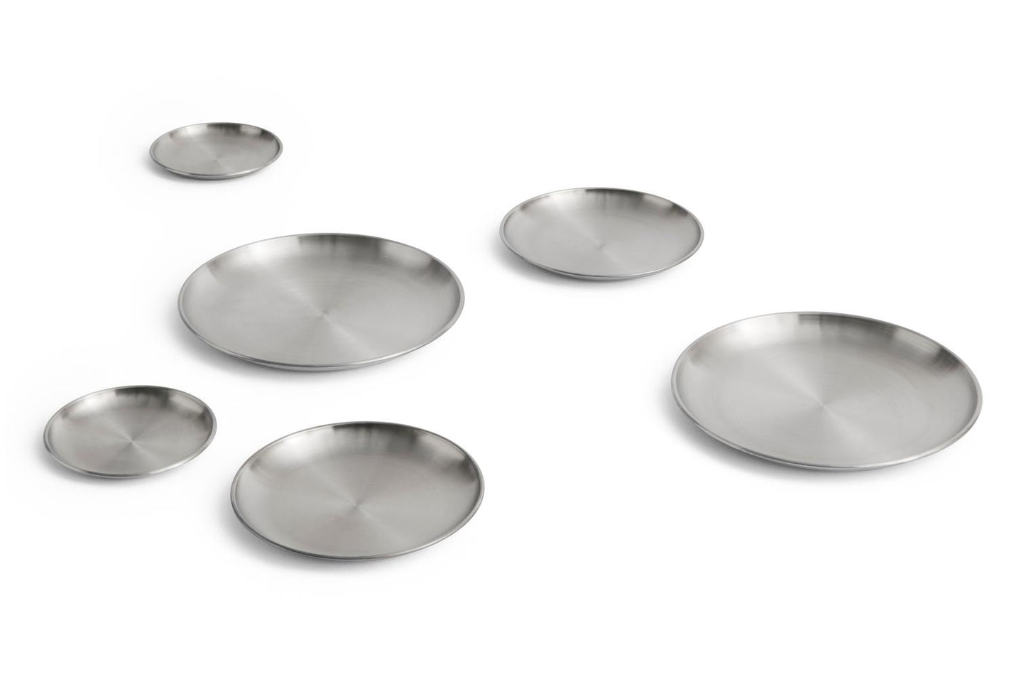 Piatti Outdoor Market by Jasper Morrison, set di 2, in acciaio, piccoli