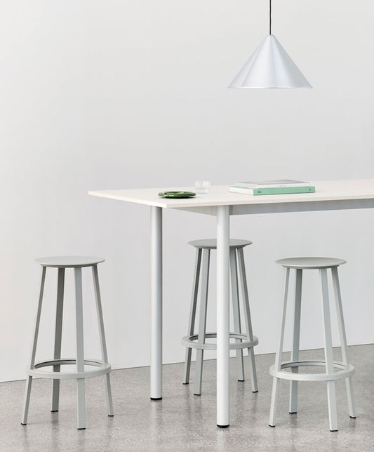 REVOLVER BAR STOOL H65 LOW SKY GRAY
