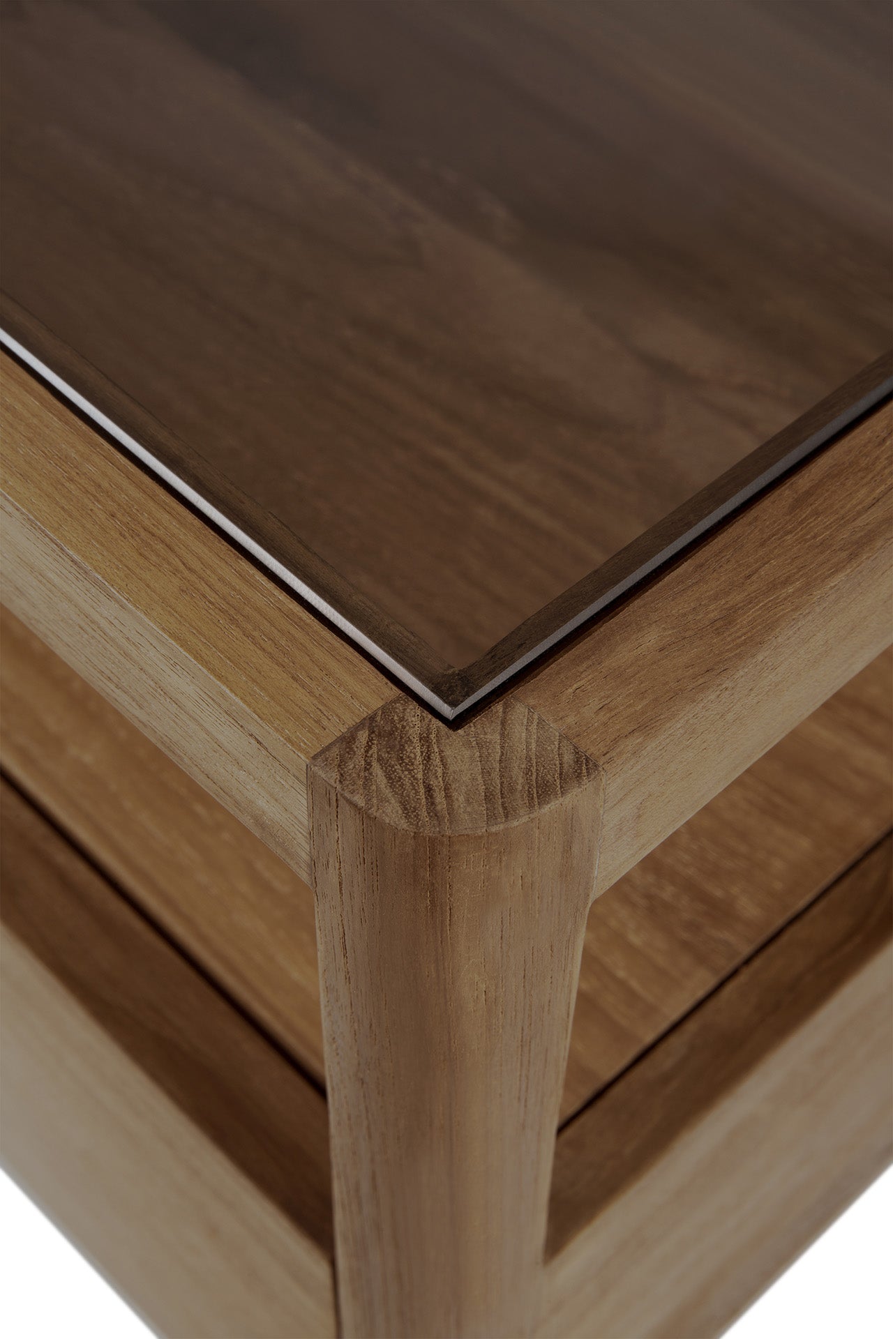 Comodino Spindle 1 Cassetto in Teak Riciclato