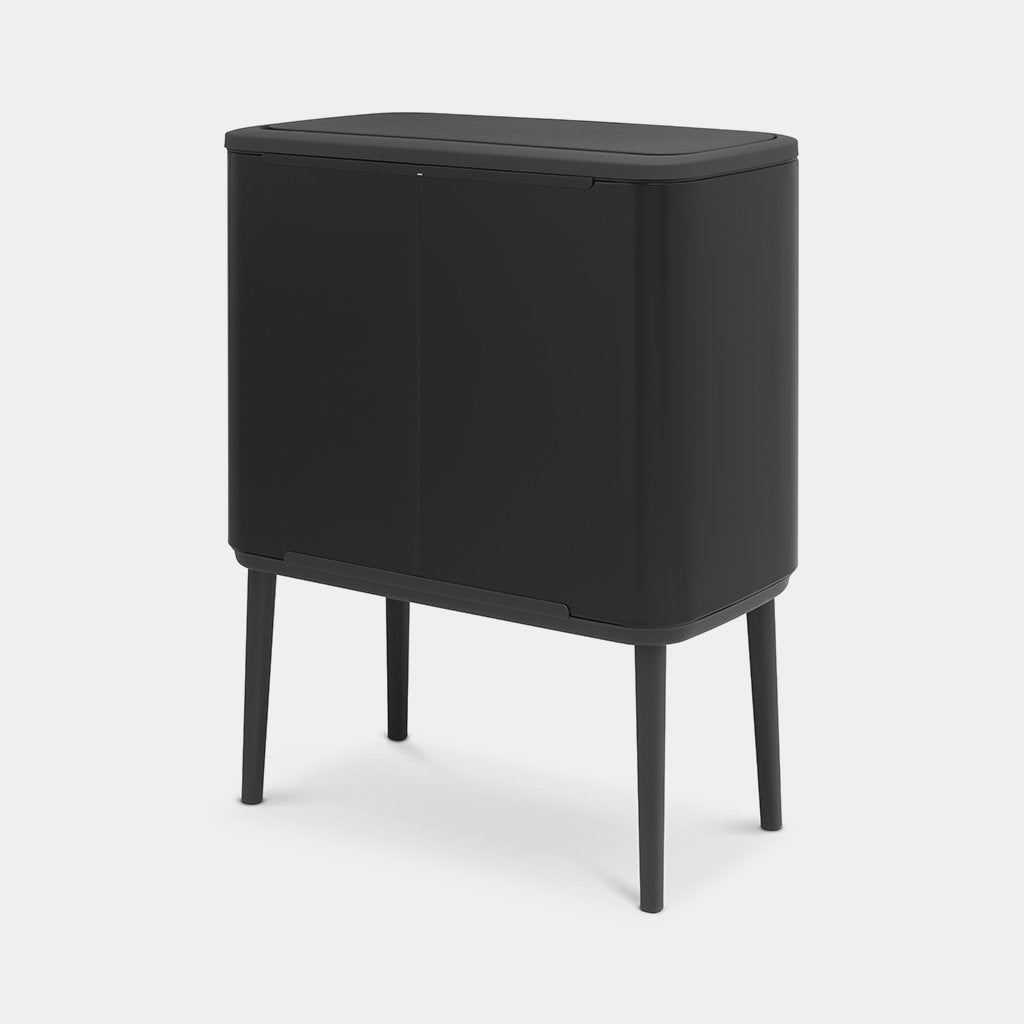 Brabantia Bo Touch Bin 11+23L, Matt Black - retro