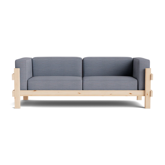 Divano Kube 3 posti, struttura pine / tess. Remix 722