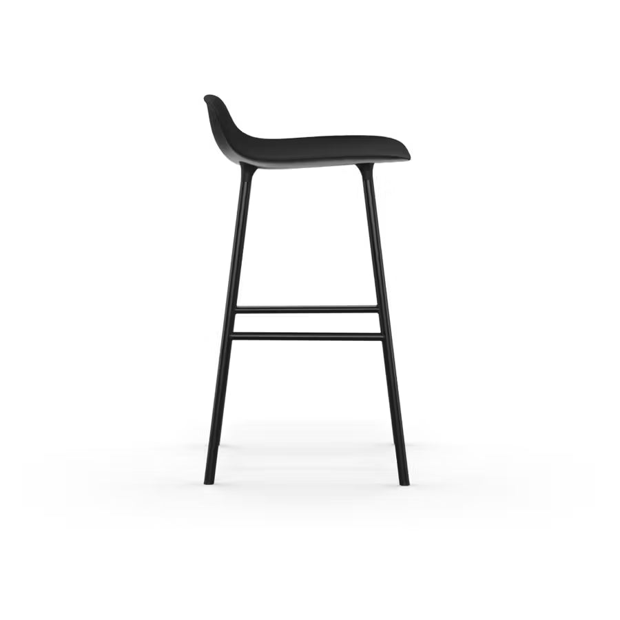 Sgabello Form H65, Acciaio Nero
