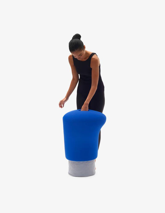 BOLLARD POUF MULTIF. FABRIC.24125.2 BLUE