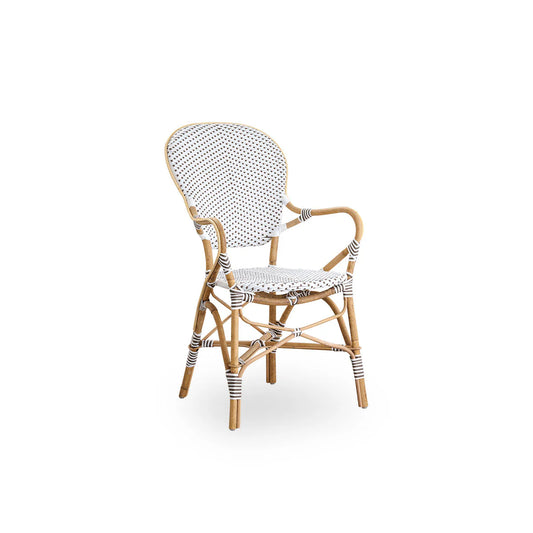 Armchair Isabell, White, Cappuccino Dot