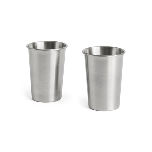 Tazze Outdoor Market by Jasper Morrison, set di 2, in acciaio, medie