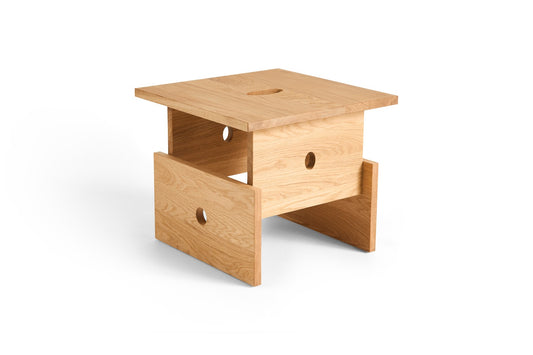 Tavolino Wood Box, Rovere, H35 x L40 x P40