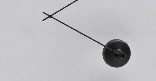 Lampada da soffitto Arigato, vers. Long, col. nera - vista prodotto