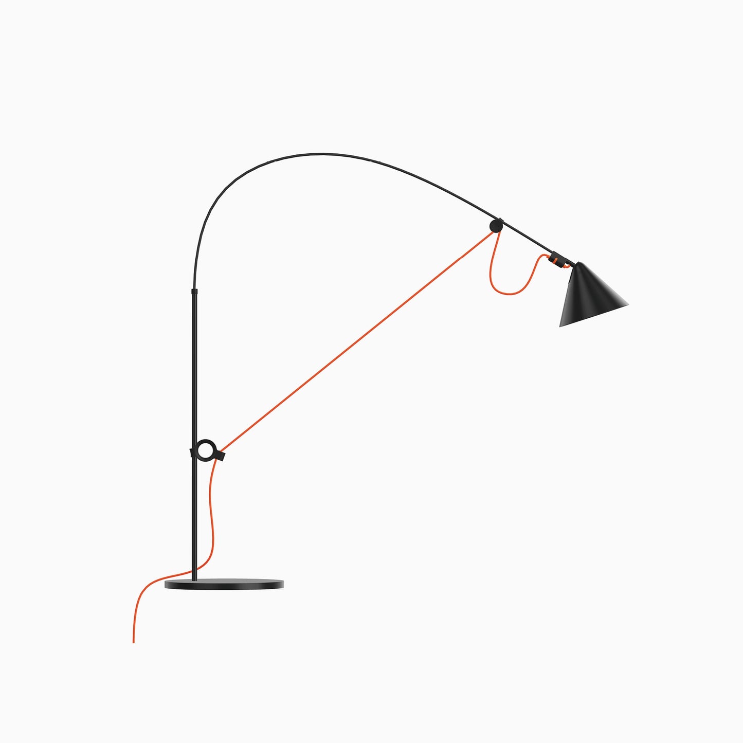 Lampada da Tavolo, Ayno S, Nero/Arancione