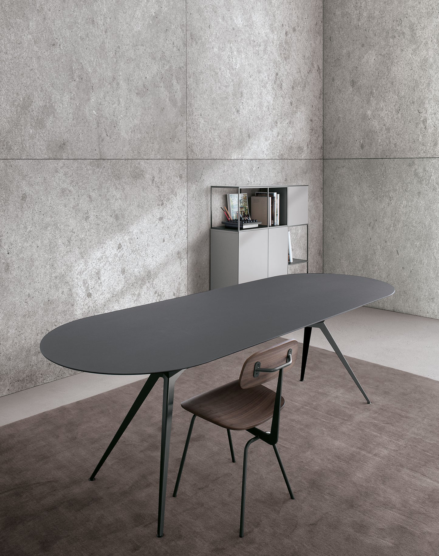 Tavolo Balance, l.300 x p. 98 testa tonda, fenix nero