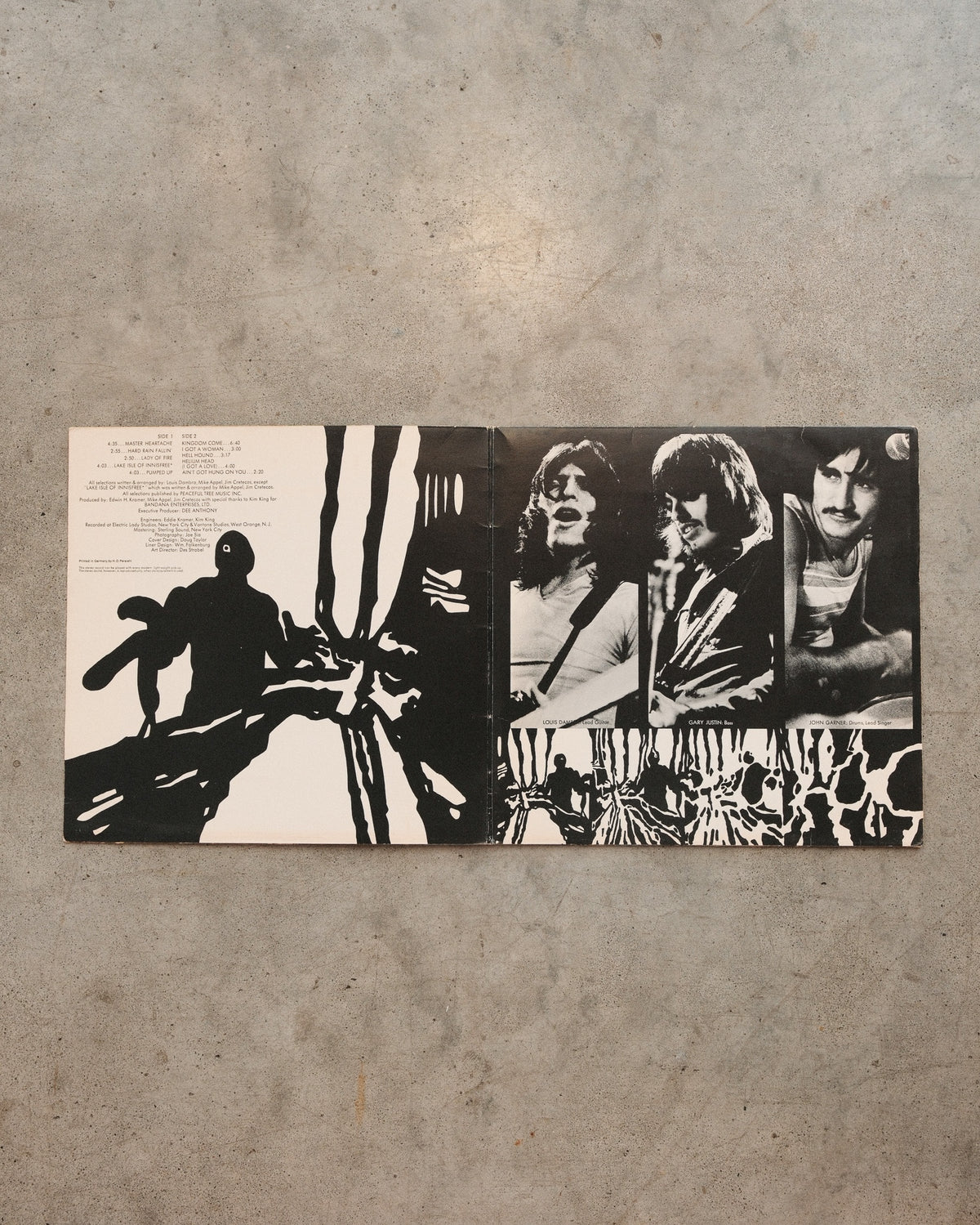Sir Lord Baltimore – Sir Lord Baltimore, interno della copertina apribile con foto della band