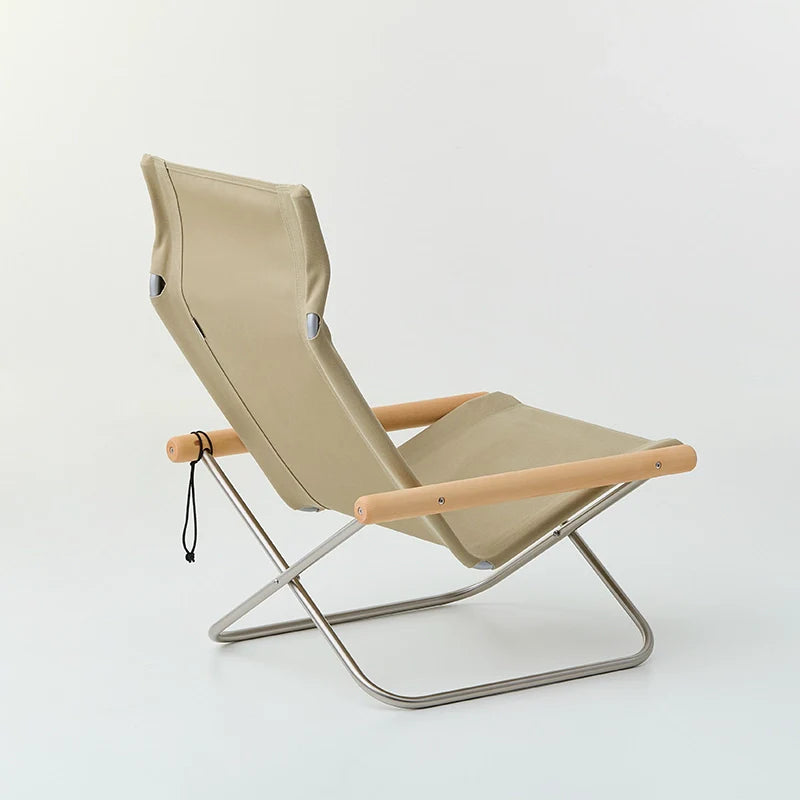 Poltrona Nychair X color sage green vista laterale in posizione relax