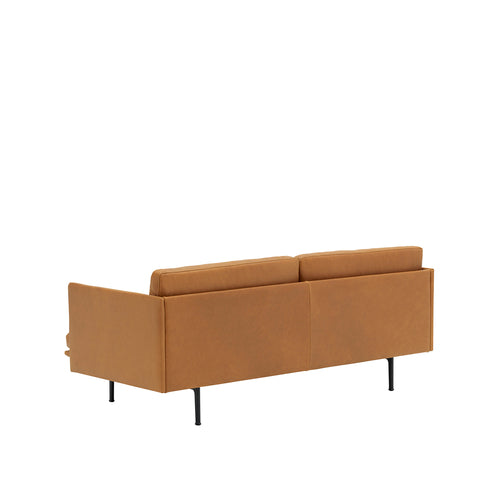 Divano Outline 2 Posti, Pelle Refine, Cognac 0250