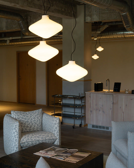 Repose Suspension Lamp, Brass, 400