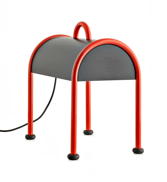 Suitcase Lamp, Red/Black