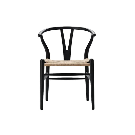 CH24 WISHBONE CHAIR BLACK BEECH/NATURAL ROPE