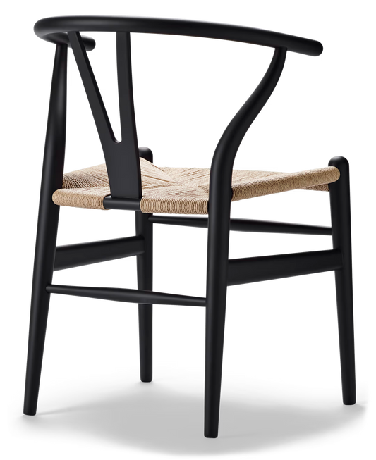CH24 WISHBONE CHAIR BLACK BEECH/NATURAL ROPE