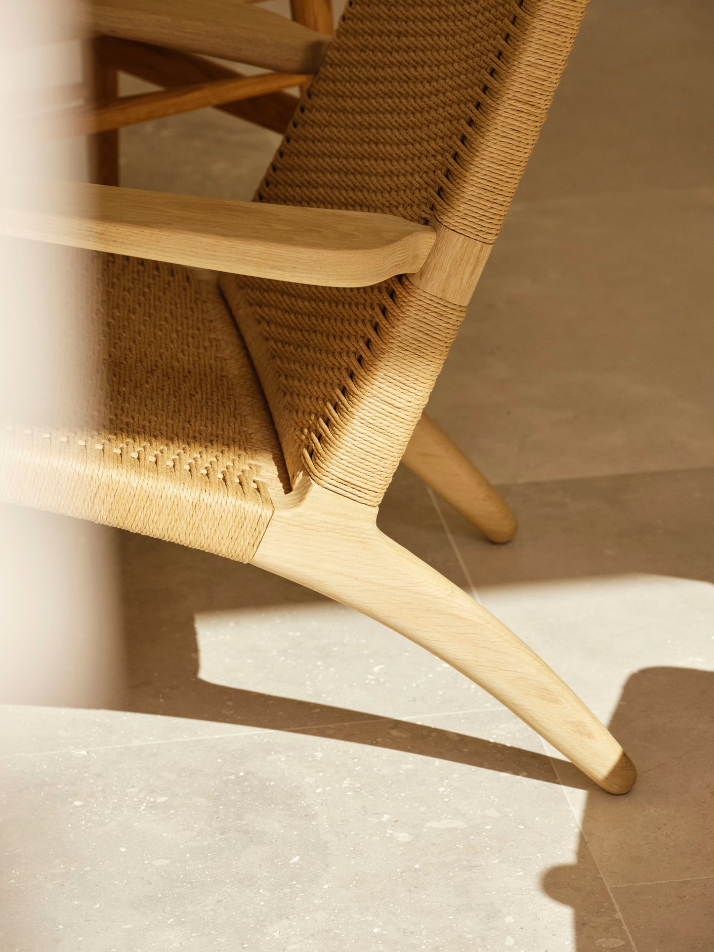 CH25 LOUNGE SEATING SED.NATURAL CORD/FIN. ROVERE OLIO