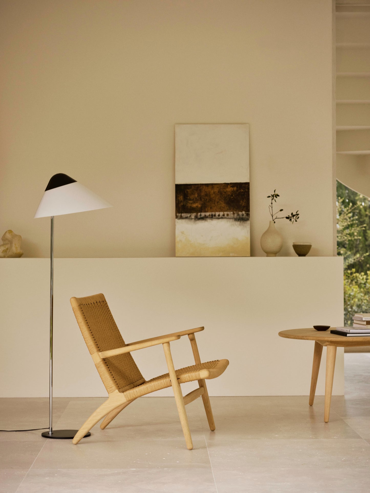 CH25 LOUNGE SEATING SED.NATURAL CORD/FIN. ROVERE OLIO