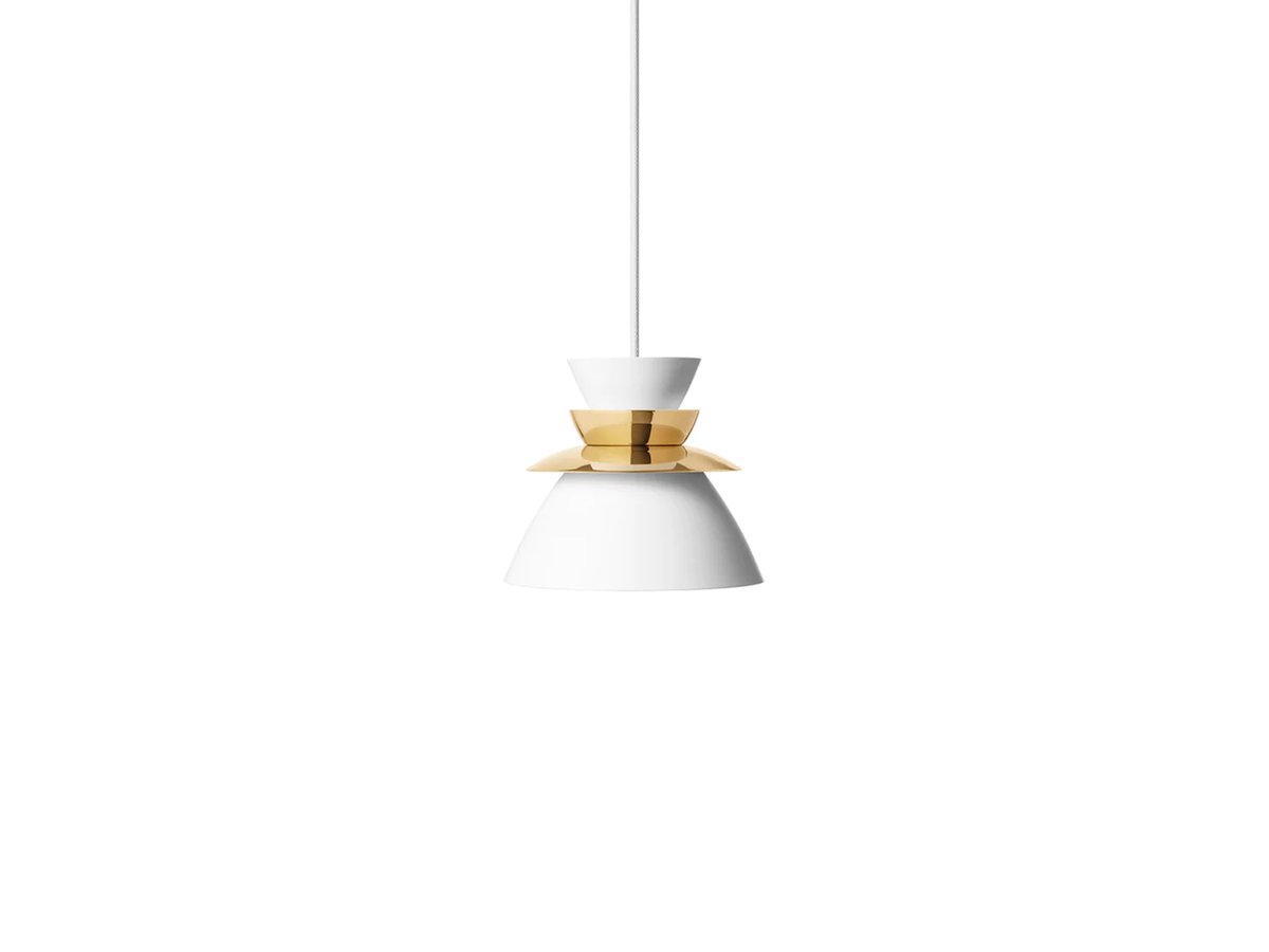SUNDOWNER PENDANT 175 WHITE/BRASS