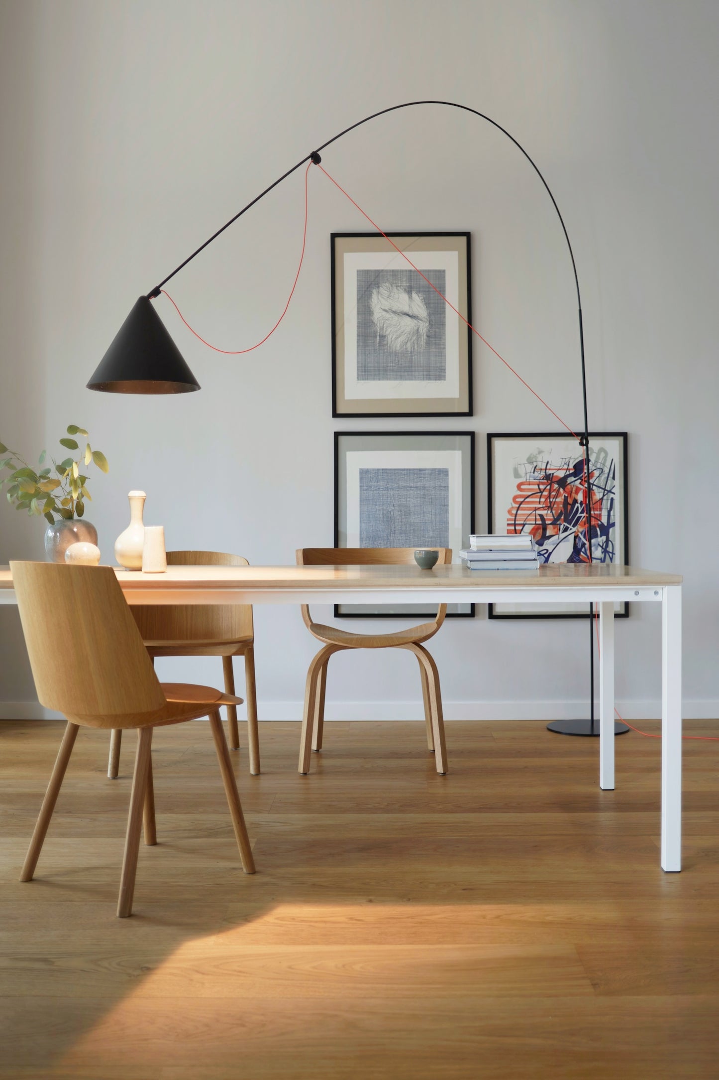 Lampada da Terra, Ayno XL, Nero/Arancione