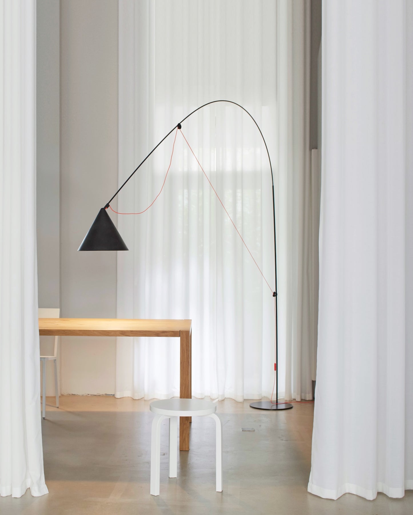 Lampada da Terra, Ayno XL, Nero/Arancione