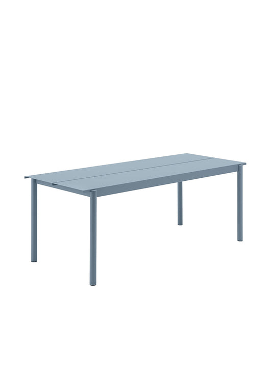 Linear Steel Table, Steel, Pale Blue, 200x75