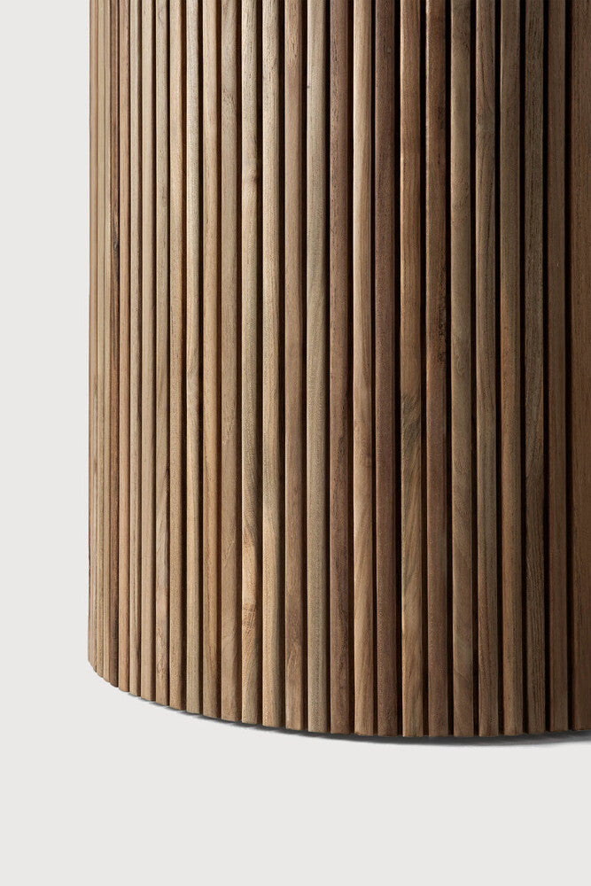 Tavolo, Roller Max, Teak / Cemento, ø90