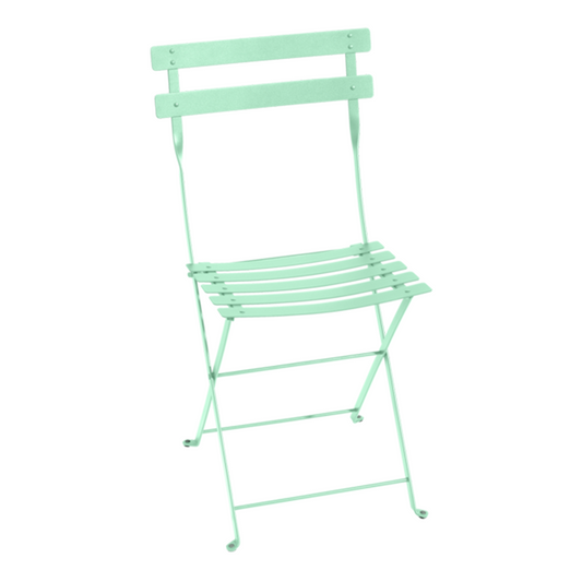 FOLDING METAL BISTRO CHAIR - OPALINE GREEN