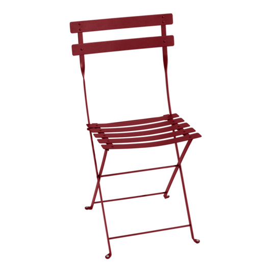 FOLDING METAL BISTRO CHAIR - CHILI (code 43)