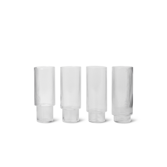 RIPPLE LONG DRINK GLASSES SET OF 4